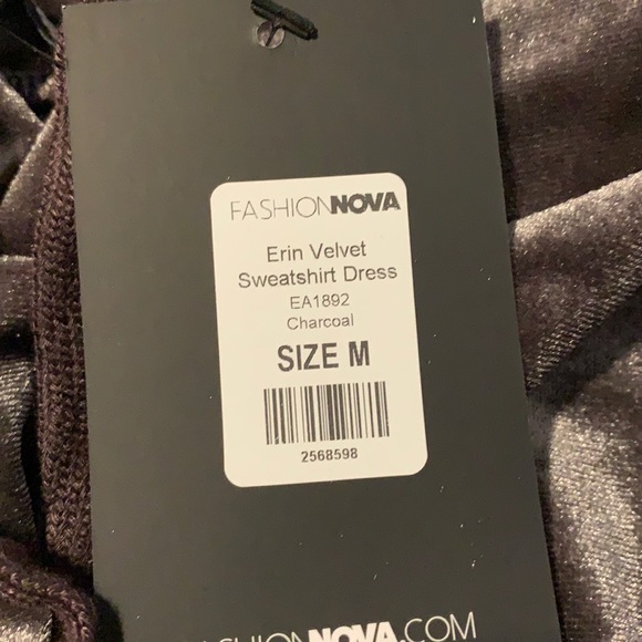 Erin Velvet Sweatshirt Dress - Picture 3 of 4